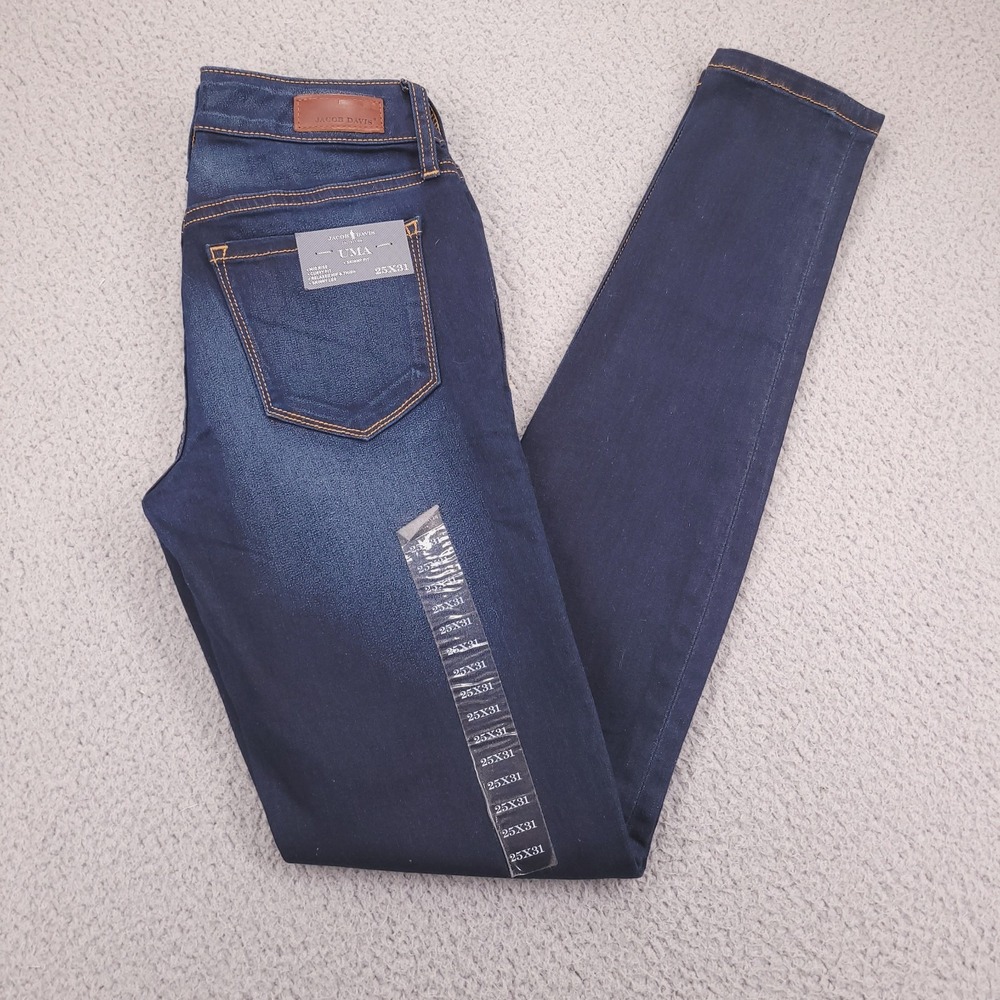 JACOB DAVIS Jean Size 25 UMA Skinny Mid Rise Salem Wash Stretch Denim NEW